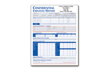 Employee History Folder Imprinted