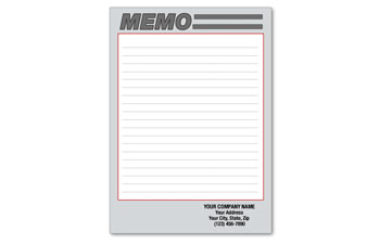 Personalized Memo-Gry&Blk W/Rd