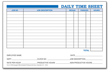 Daily Time Sheet