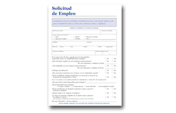 Employment Application Spanish