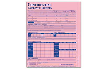 Employee History Folder Pink