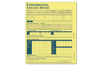 Employee History Folder Yellow
