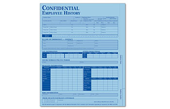 Employee History Folder Blue