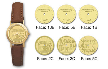 Medallion Watch-Womens Leather
