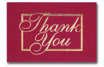 Thank You Burgundy Card