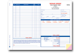 Repair Order 3Pt 8.5X7.623 Ncr