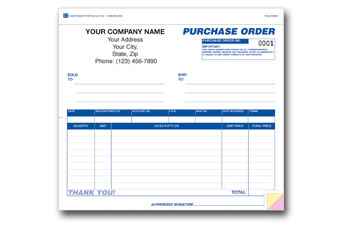 Purchase Order Ncr-4 Pt 8.5 X 7