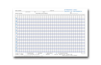 Attendance Cards Bilingual