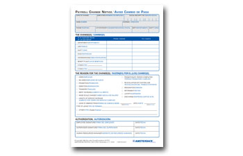 Payroll Change Notice Bilingual