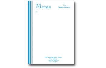 Oversized Memos 7 X 9 White W/Blue