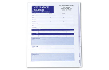 Insurance Folder Imprinted