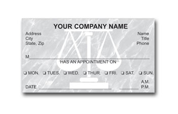 Lawyer Appointment Cards