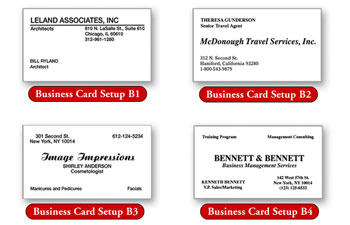 Business Card Laid 1 Or 2 Color