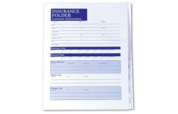 Insurance Folder Unimprinted