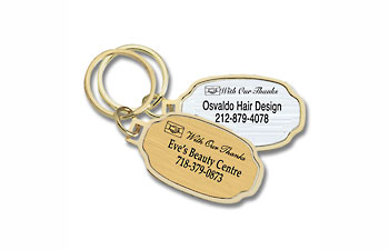 Crescent Key Tag - Gold/Gold