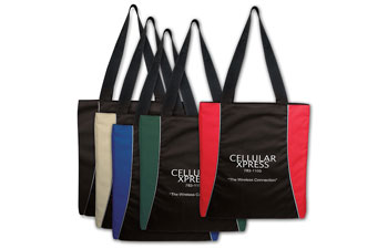 Vertical Two-Tone Tote-Screened
