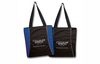 Embroidered Vertical Two-Tone Tote