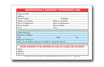 Child Data Id Cards