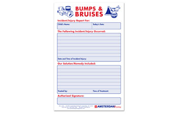 Bumps And Bruises Daycare Form