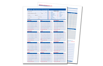 2009 Attendance Calendar Form 25/Pk