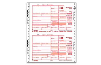 1099 Misc 5 Pt Carbonless Copy Ast