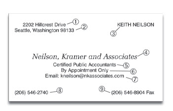 Post-It Business Card Format 2