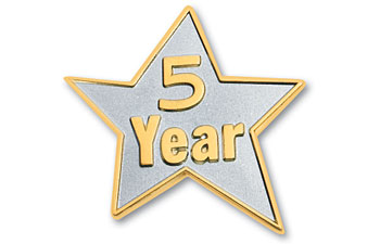 Star Service Award Pin - 5 Yr