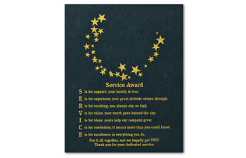 Poem Card Service Award