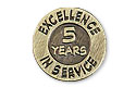 pin excellence in service 5 yr