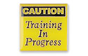 pin caution-training in progre
