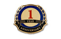 1 year anniversary lapel pin