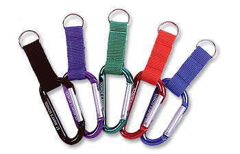 CARABINERS W/ COLOR MATCHING STRAP