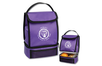 CARING HEARTS PURPLE LUNCH SACK
