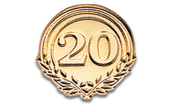 Twenty Years Of Service - Goldtone