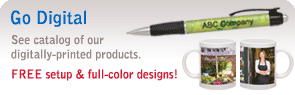 Digitally Imprinted Promotional Pens, Calendars, Mugs: Discover Digital Process!