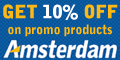 Save 10% on Custom Promo Products! AmsterdamPrinting.com