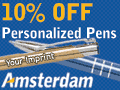 Get 10% OFF on personalized pens! AmsterdamPrinting.com