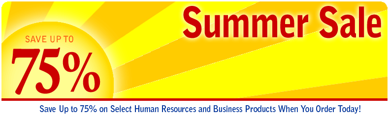 Save up to 75% on Select Human Resources and Business Products When You Order Today!
