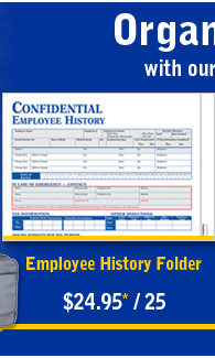 Confidential Employee History Folder just $24.95 per 25 folders!