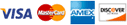 Credit Cards accepted: Visa, MasterCard, American Express, Discover