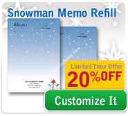 Personalized Memo - Snowman Design