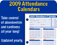 Attendance Calendars for 2009 from Amsterdam!