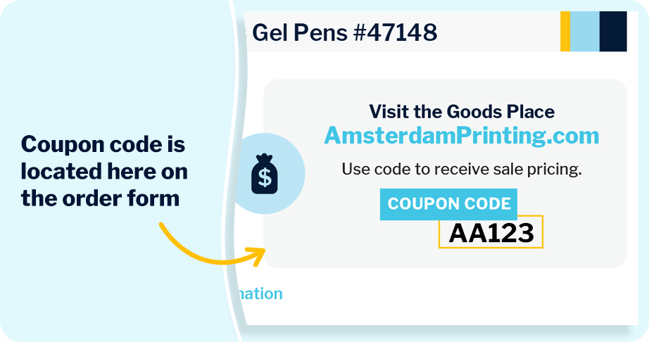 Coupon Code on the order form
