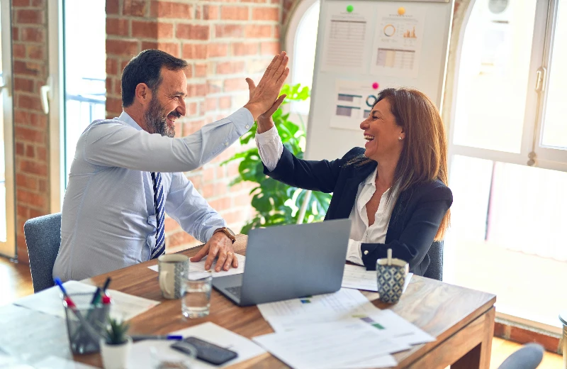 Client approving a finished design