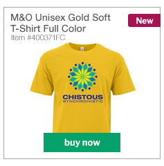 M&O Unisex Gold Soft T-Shirt 100% Cotton Full Clr