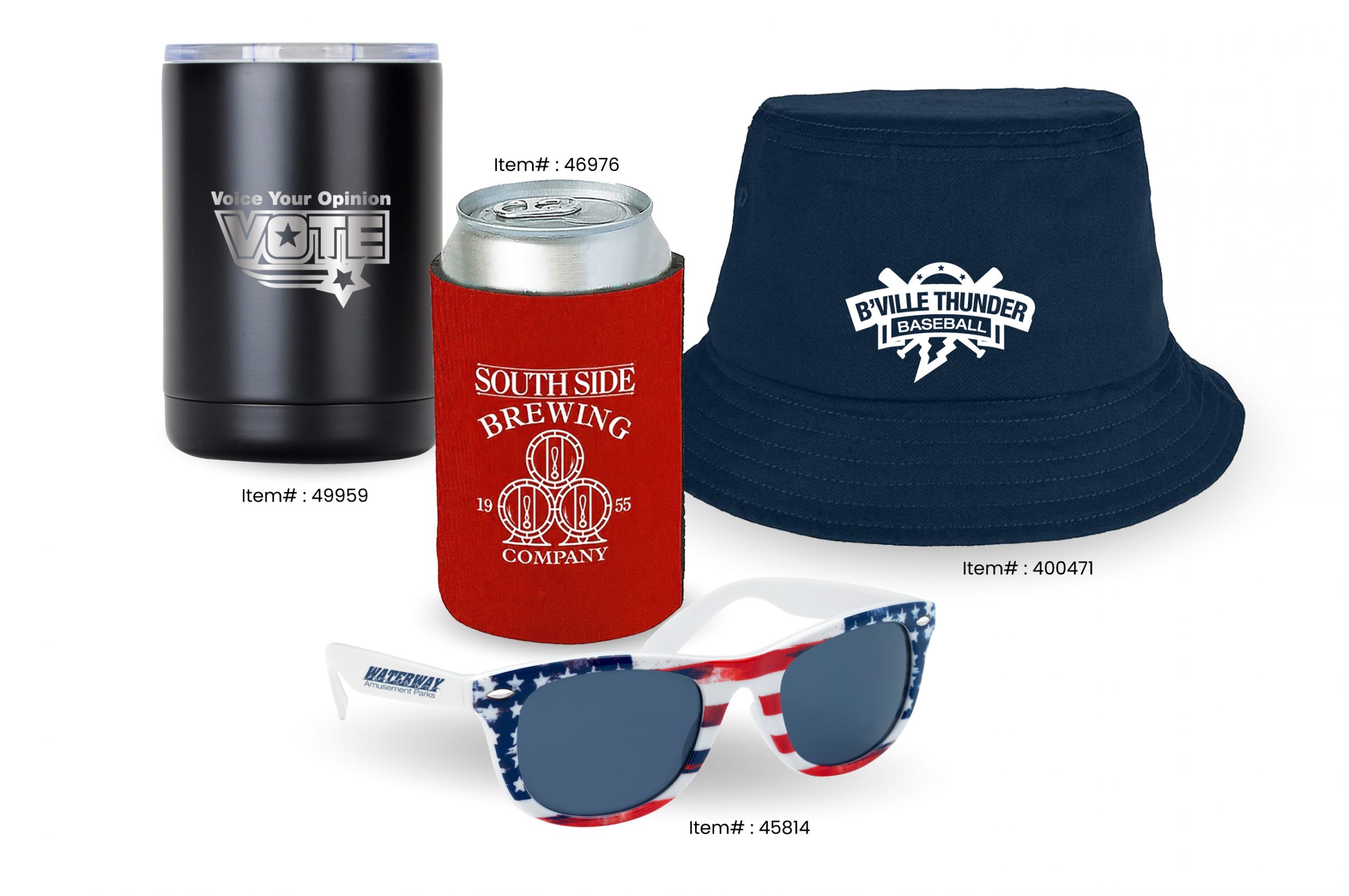 Custom can coolers and apparel