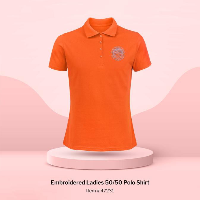 Embroidered Ladies 50/50 Polo Shirt 