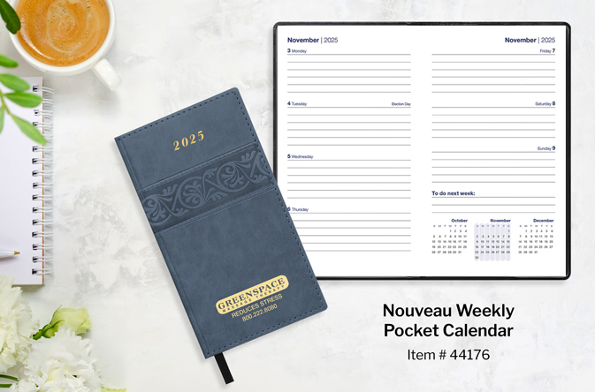 Nouveau Weekly Pocket Calendar 