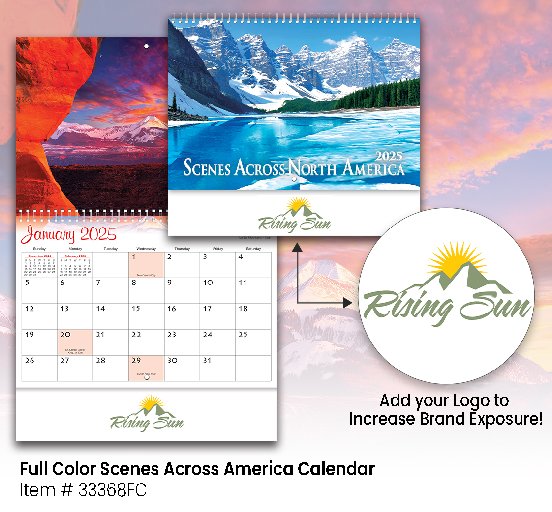 Scenes Across America Spiral Wall Calendar 