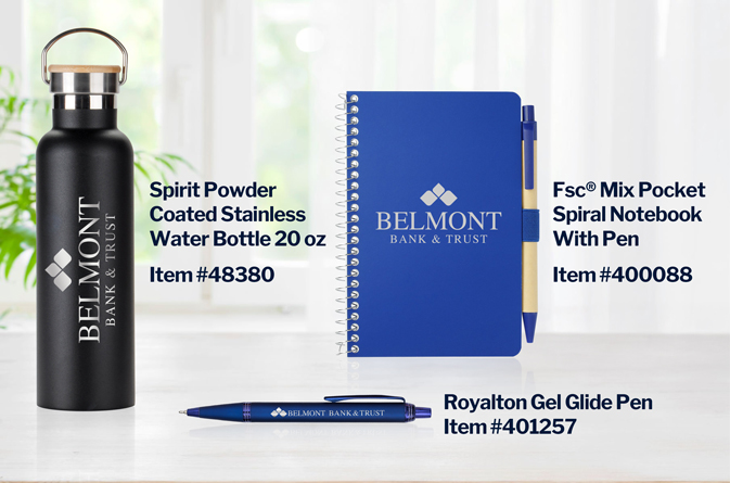 Promo items for bank welcome kits